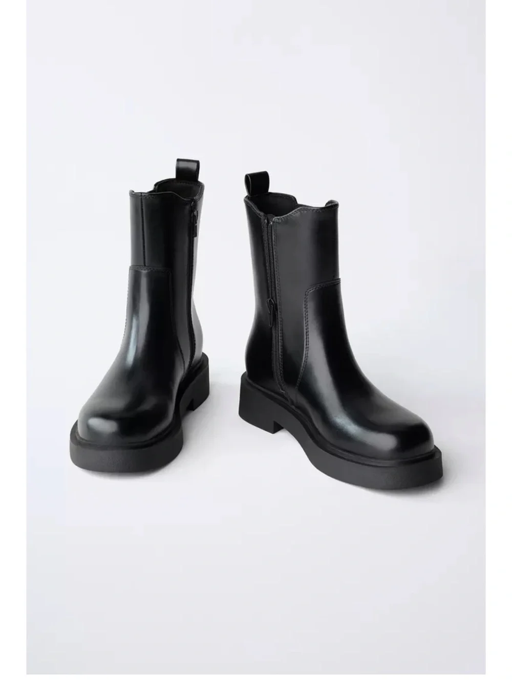 Zara Black Men Chunky Chelsea Ankle Boot